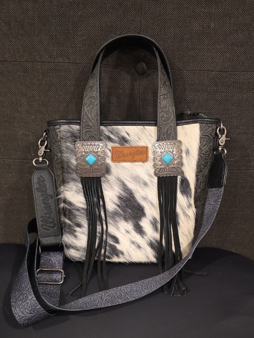 Wrangler Concealed Carry Cowhide Western Tote Bag